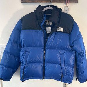 Vintage 90s North Face Down Nuptse Puffer Jacket Blue. Men’s Medium